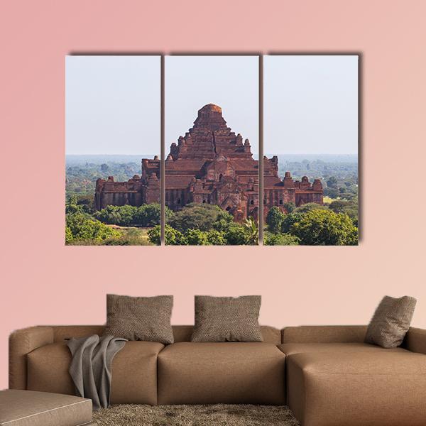 Dhammayangyi Temple Myanmar Canvas Wall Art-3 Horizontal-Gallery Wrap-37" x 24"-Tiaracle