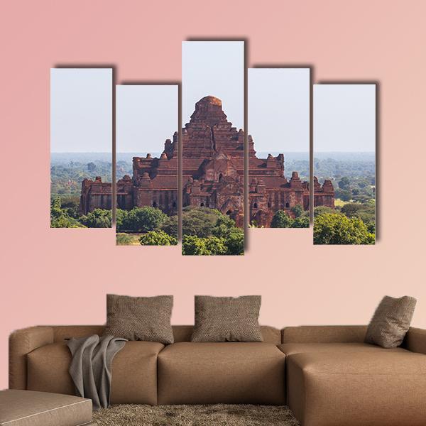 Dhammayangyi Temple Myanmar Canvas Wall Art-5 Pop-Gallery Wrap-47" x 32"-Tiaracle