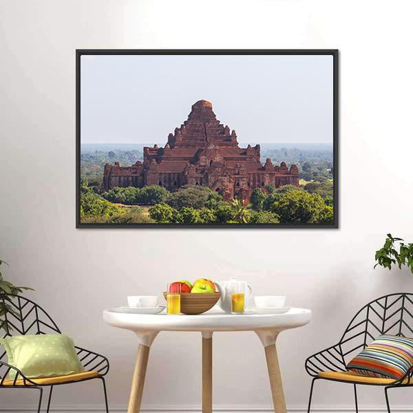 Dhammayangyi Temple Myanmar Canvas Wall Art-1 Piece-Floating Frame-24" x 16"-Tiaracle