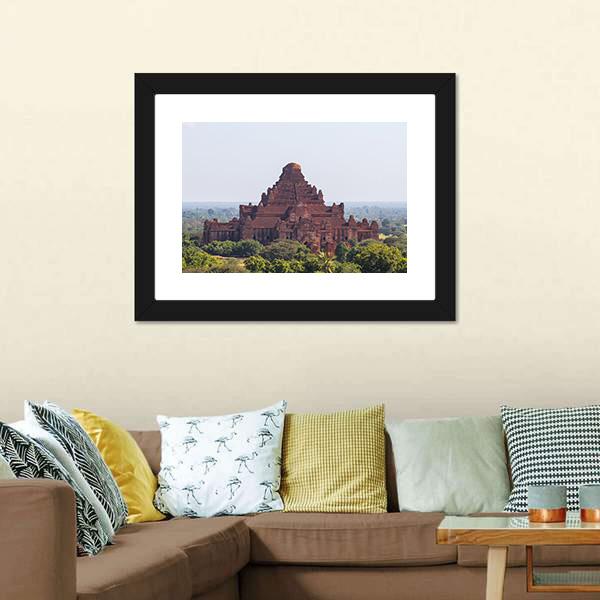 Dhammayangyi Temple Myanmar Canvas Wall Art-1 Piece-Framed Print-20" x 16"-Tiaracle