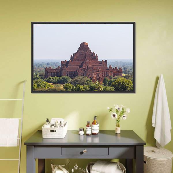 Dhammayangyi Temple Myanmar Panoramic Canvas Wall Art-1 Piece-36" x 12"-Tiaracle