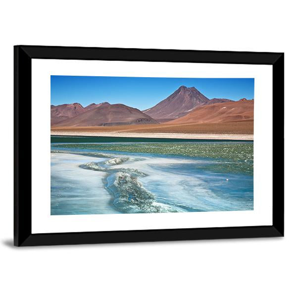 Diamond Lagoon In Desert Canvas Wall Art-3 Horizontal-Gallery Wrap-25" x 16"-Tiaracle