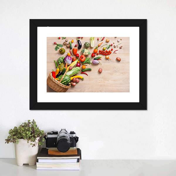Different Fruits &amp; Vegetables Canvas Wall Art-3 Horizontal-Gallery Wrap-25" x 16"-Tiaracle