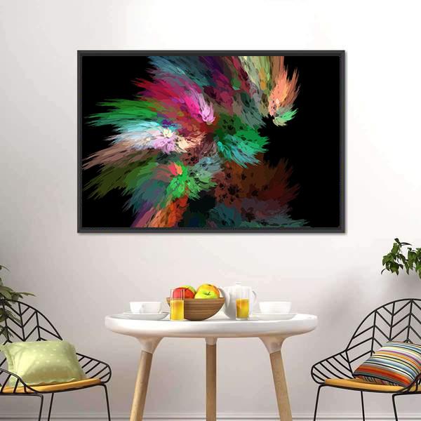 Digital Fractal Illustration Canvas Wall Art-1 Piece-Floating Frame-24" x 16"-Tiaracle