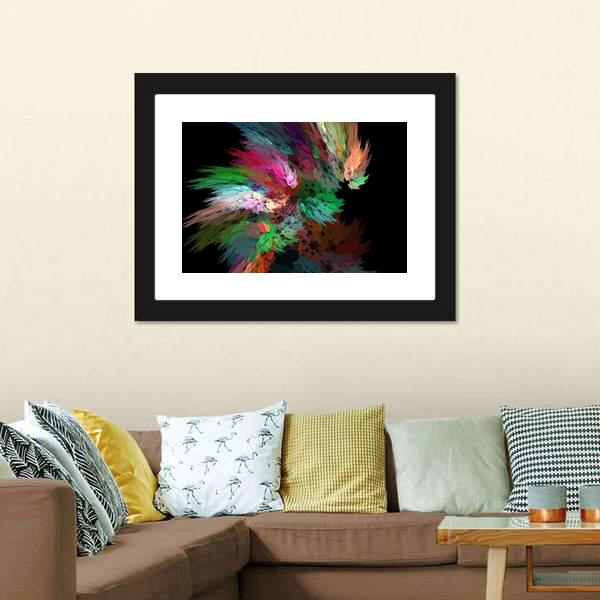 Digital Fractal Illustration Canvas Wall Art-1 Piece-Framed Print-20" x 16"-Tiaracle