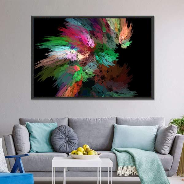 Digital Fractal Illustration Canvas Wall Art-3 Horizontal-Gallery Wrap-25" x 16"-Tiaracle