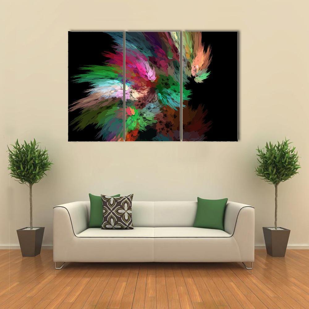 Digital Fractal Illustration Canvas Wall Art-3 Horizontal-Gallery Wrap-37" x 24"-Tiaracle