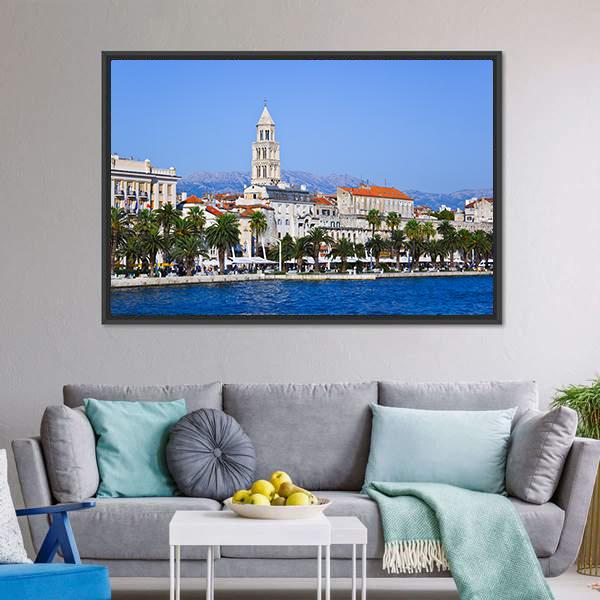 Diocletian Palace In Split Canvas Wall Art-5 Horizontal-Gallery Wrap-22" x 12"-Tiaracle