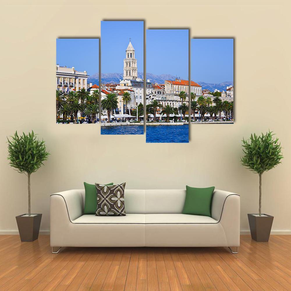 Diocletian Palace In Split Canvas Wall Art-4 Pop-Gallery Wrap-50" x 32"-Tiaracle