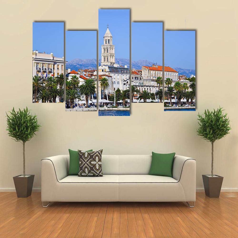 Diocletian Palace In Split Canvas Wall Art-5 Pop-Gallery Wrap-47" x 32"-Tiaracle