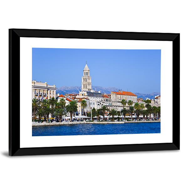 Diocletian Palace In Split Canvas Wall Art-3 Horizontal-Gallery Wrap-25" x 16"-Tiaracle