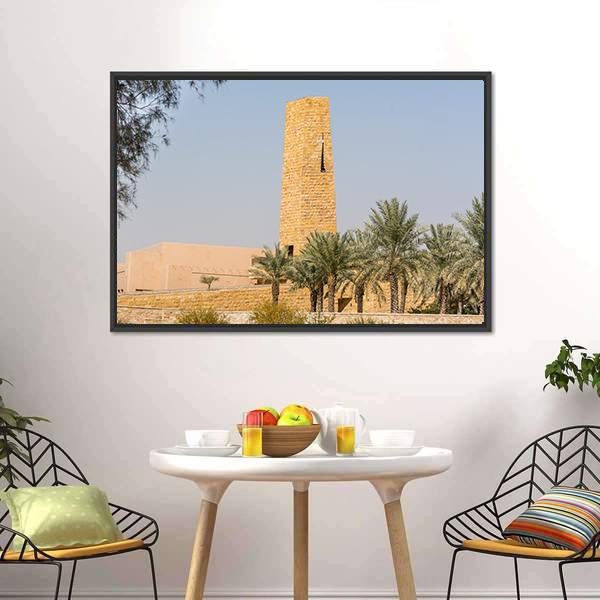 Diraiyah Stone Fortress Saudi Canvas Wall Art-3 Horizontal-Gallery Wrap-25" x 16"-Tiaracle