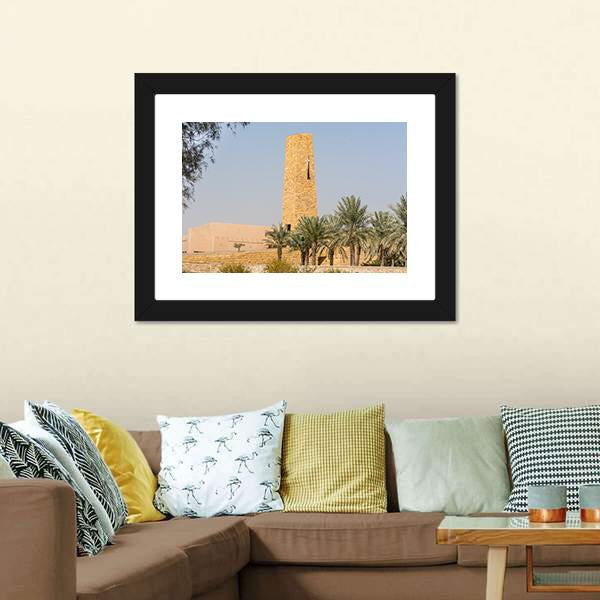 Diraiyah Stone Fortress Saudi Canvas Wall Art-3 Horizontal-Gallery Wrap-25" x 16"-Tiaracle