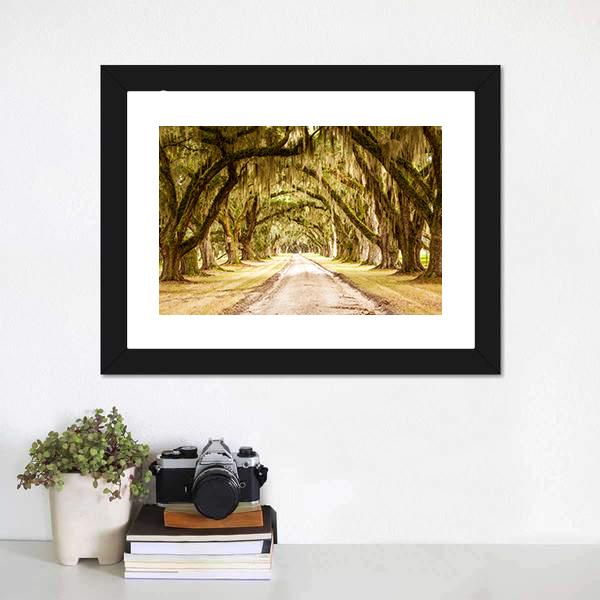 Dirt Road Forest Canvas Wall Art-5 Horizontal-Gallery Wrap-22&quot; x 12&quot;-Tiaracle