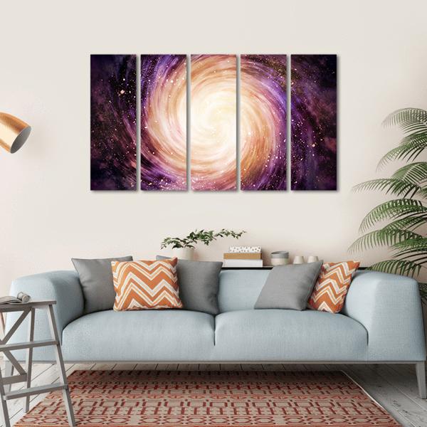 Distant Spiral Galaxy Canvas Wall Art-5 Horizontal-Gallery Wrap-22" x 12"-Tiaracle