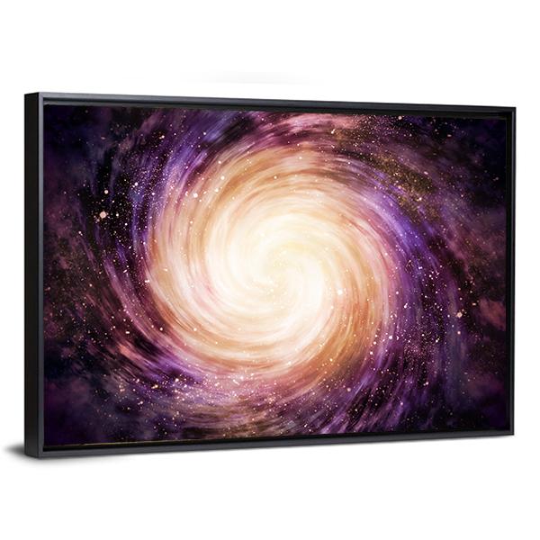 Distant Spiral Galaxy Canvas Wall Art-3 Horizontal-Gallery Wrap-25" x 16"-Tiaracle