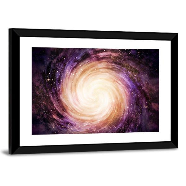 Distant Spiral Galaxy Canvas Wall Art-3 Horizontal-Gallery Wrap-25&quot; x 16&quot;-Tiaracle