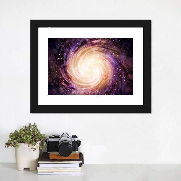 Distant Spiral Galaxy Canvas Wall Art-3 Horizontal-Gallery Wrap-25" x 16"-Tiaracle