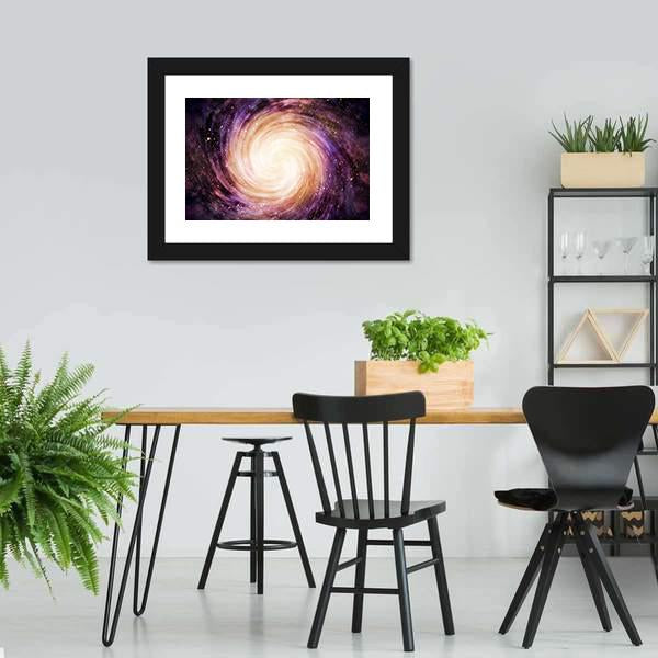 Distant Spiral Galaxy Canvas Wall Art-3 Horizontal-Gallery Wrap-25" x 16"-Tiaracle