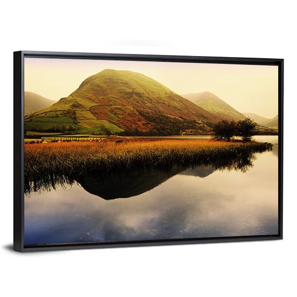 District Lake England Canvas Wall Art-3 Horizontal-Gallery Wrap-25" x 16"-Tiaracle