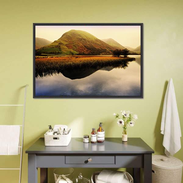 District Lake England Canvas Wall Art-3 Horizontal-Gallery Wrap-25" x 16"-Tiaracle