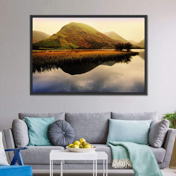 District Lake England Canvas Wall Art-3 Horizontal-Gallery Wrap-25" x 16"-Tiaracle
