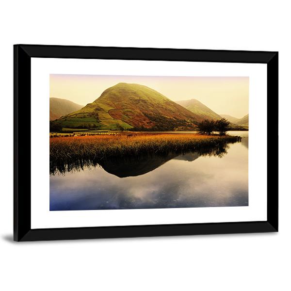 District Lake England Canvas Wall Art-3 Horizontal-Gallery Wrap-25" x 16"-Tiaracle