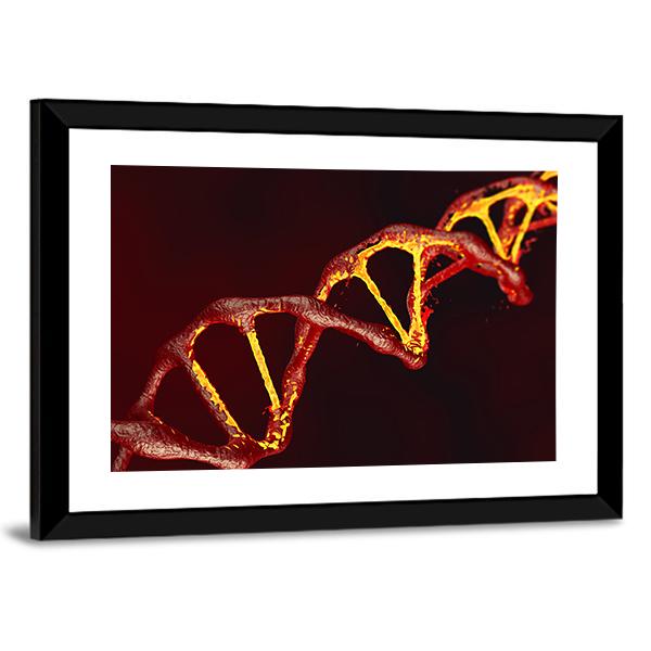 DNA Code Structure Canvas Wall Art-3 Horizontal-Gallery Wrap-25" x 16"-Tiaracle