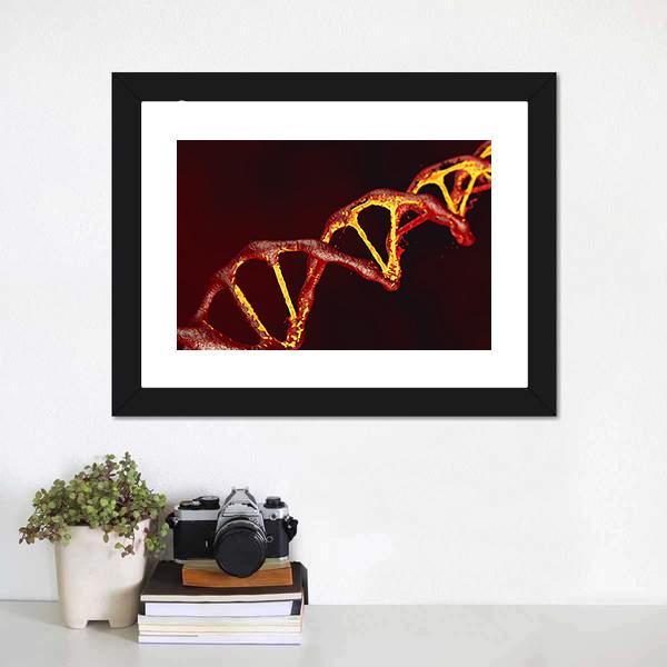 DNA Code Structure Canvas Wall Art-3 Horizontal-Gallery Wrap-25" x 16"-Tiaracle
