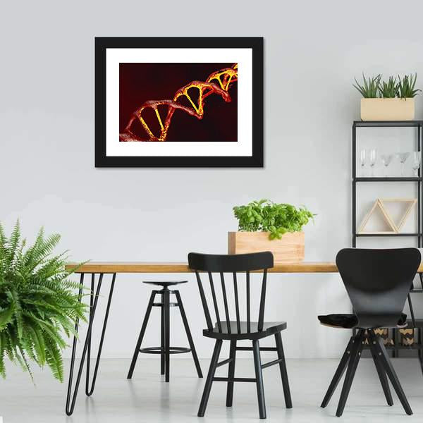 DNA Code Structure Canvas Wall Art-3 Horizontal-Gallery Wrap-25" x 16"-Tiaracle