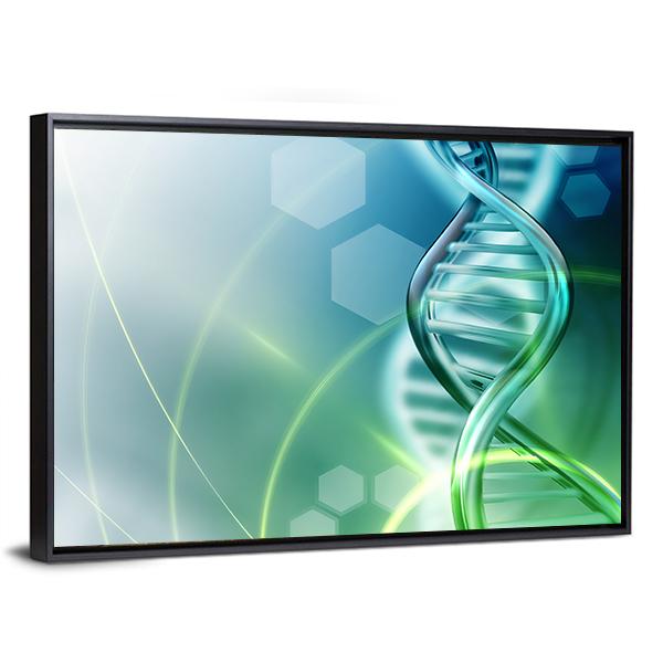 DNA Strands Canvas Wall Art-3 Horizontal-Gallery Wrap-25" x 16"-Tiaracle