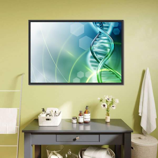 DNA Strands Canvas Wall Art-3 Horizontal-Gallery Wrap-25" x 16"-Tiaracle