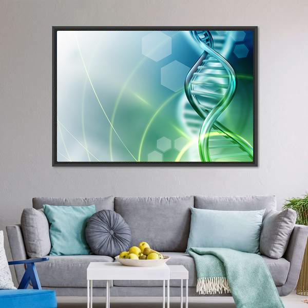 DNA Strands Canvas Wall Art-3 Horizontal-Gallery Wrap-25" x 16"-Tiaracle