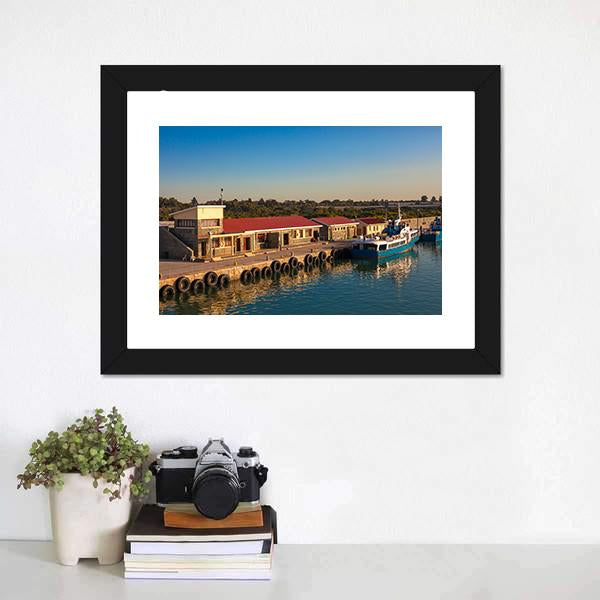 Dock At Robben Island Prison Canvas Wall Art-3 Horizontal-Gallery Wrap-25" x 16"-Tiaracle