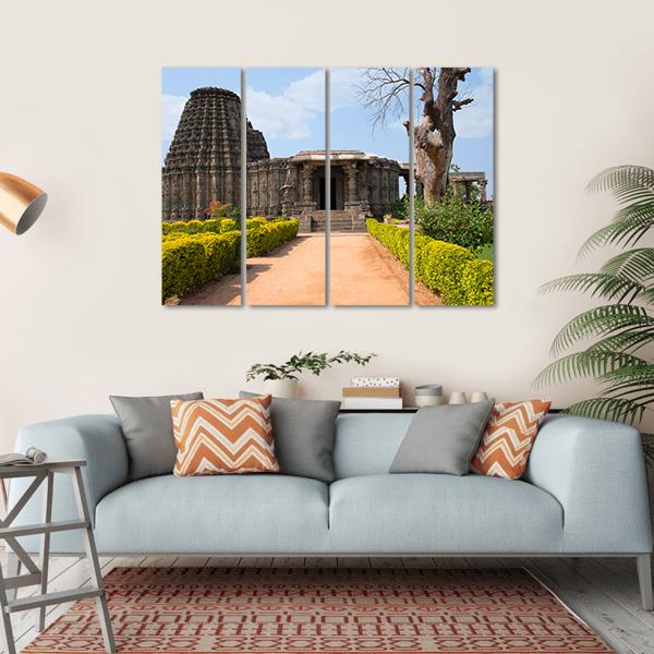 Doddabasappa Temple Canvas Wall Art-4 Horizontal-Gallery Wrap-34" x 24"-Tiaracle
