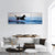 Dog Running On Water Panoramic Canvas Wall Art-3 Piece-25" x 08"-Tiaracle