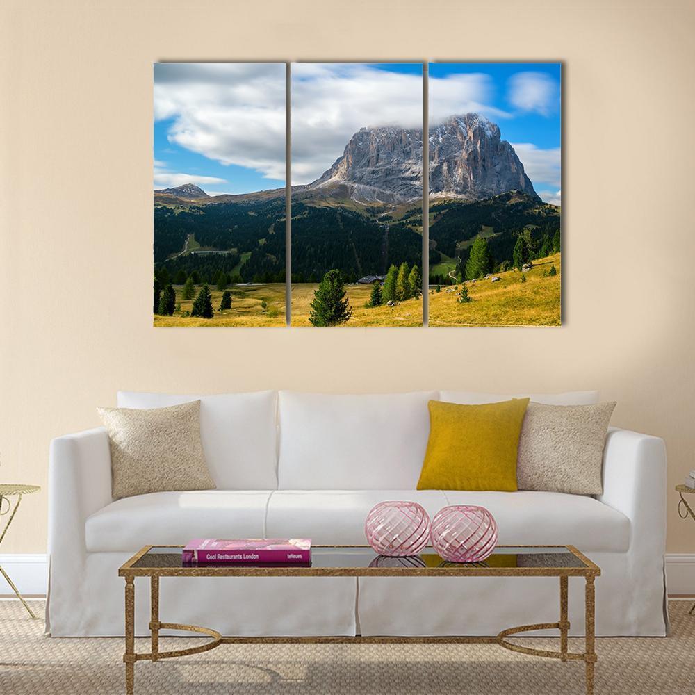 Dolomites In Italy Canvas Wall Art-3 Horizontal-Gallery Wrap-37" x 24"-Tiaracle