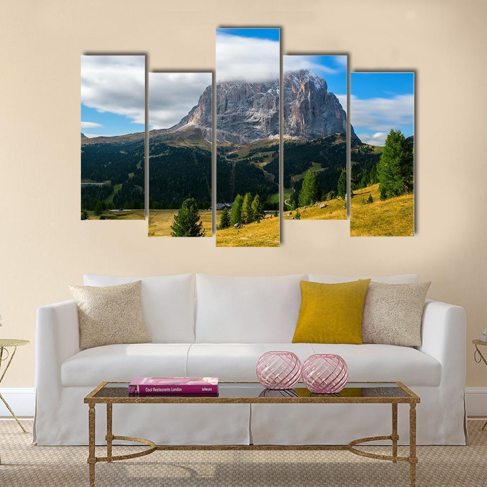 Dolomites In Italy Canvas Wall Art-5 Pop-Gallery Wrap-47&quot; x 32&quot;-Tiaracle