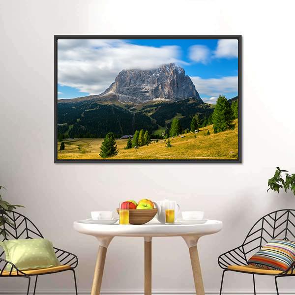 Dolomites In Italy Canvas Wall Art-1 Piece-Floating Frame-24&quot; x 16&quot;-Tiaracle