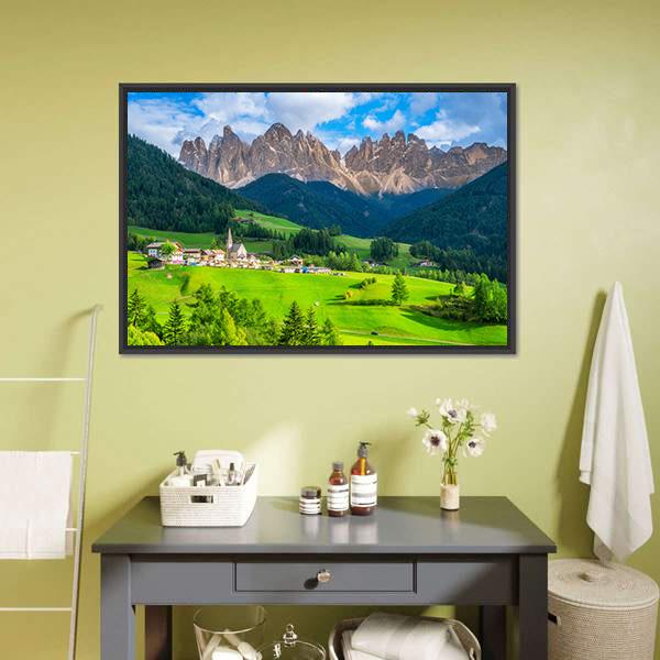Dolomites in Northern Italy Canvas Wall Art-5 Horizontal-Gallery Wrap-22" x 12"-Tiaracle