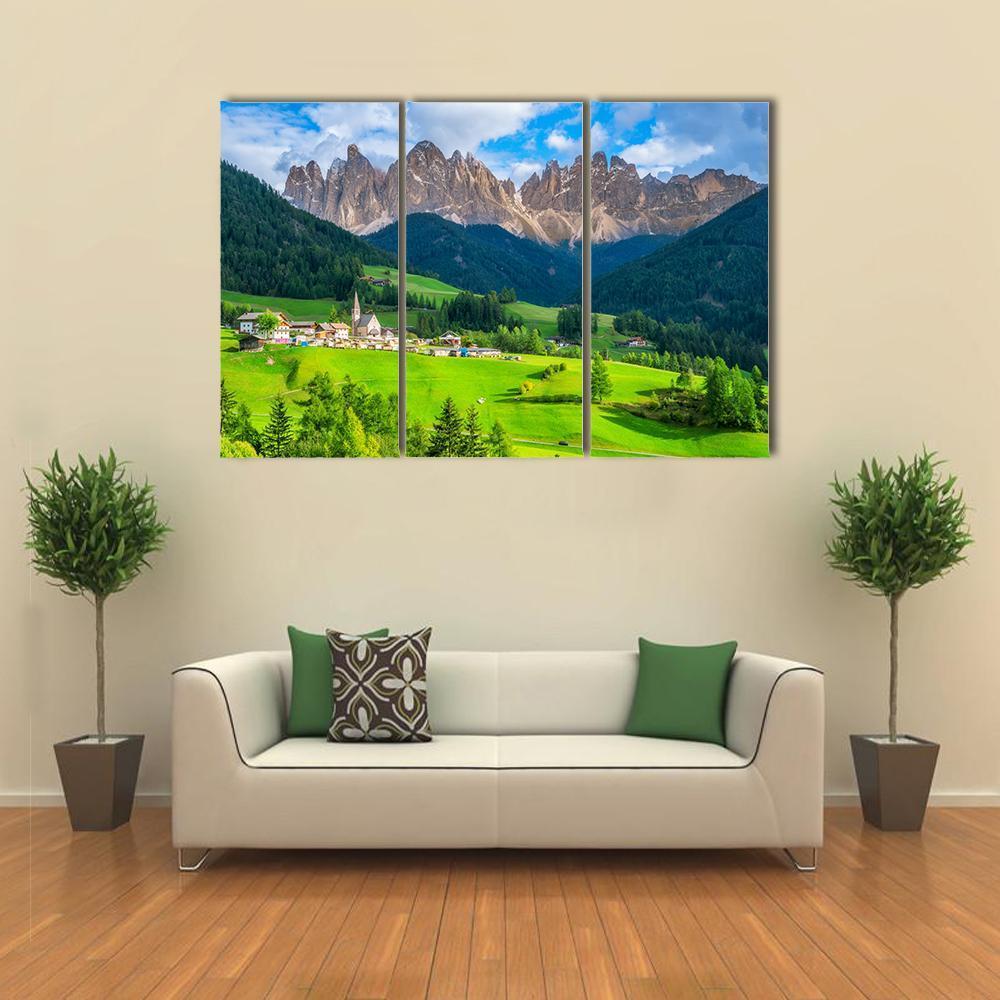 Dolomites in Northern Italy Canvas Wall Art-3 Horizontal-Gallery Wrap-37" x 24"-Tiaracle