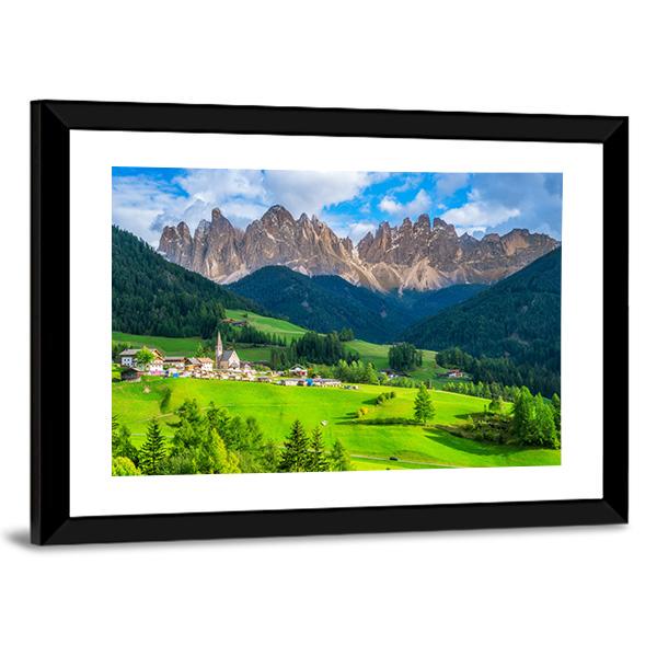 Dolomites in Northern Italy Panoramic Canvas Wall Art-1 Piece-36" x 12"-Tiaracle