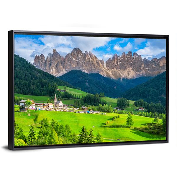 Dolomites in Northern Italy Panoramic Canvas Wall Art-1 Piece-36" x 12"-Tiaracle