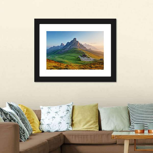 Dolomites Landscape Canvas Wall Art-1 Piece-Framed Print-20" x 16"-Tiaracle
