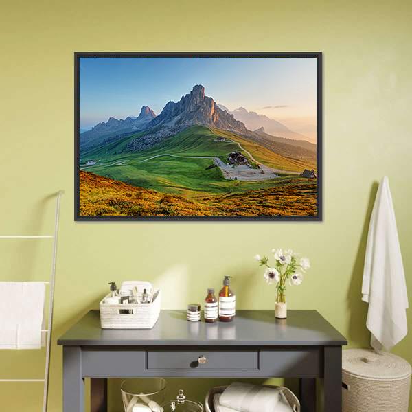 Dolomites Landscape Canvas Wall Art-5 Horizontal-Gallery Wrap-22" x 12"-Tiaracle