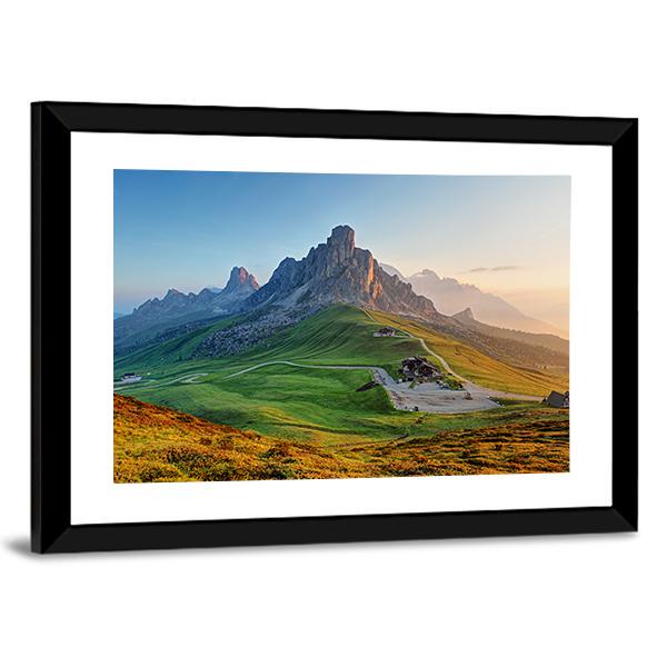 Dolomites Landscape Canvas Wall Art-5 Horizontal-Gallery Wrap-22" x 12"-Tiaracle