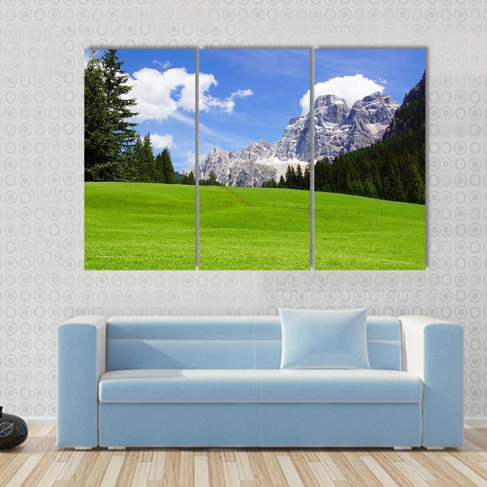 Dolomites Landscape Italy Canvas Wall Art-3 Horizontal-Gallery Wrap-37" x 24"-Tiaracle