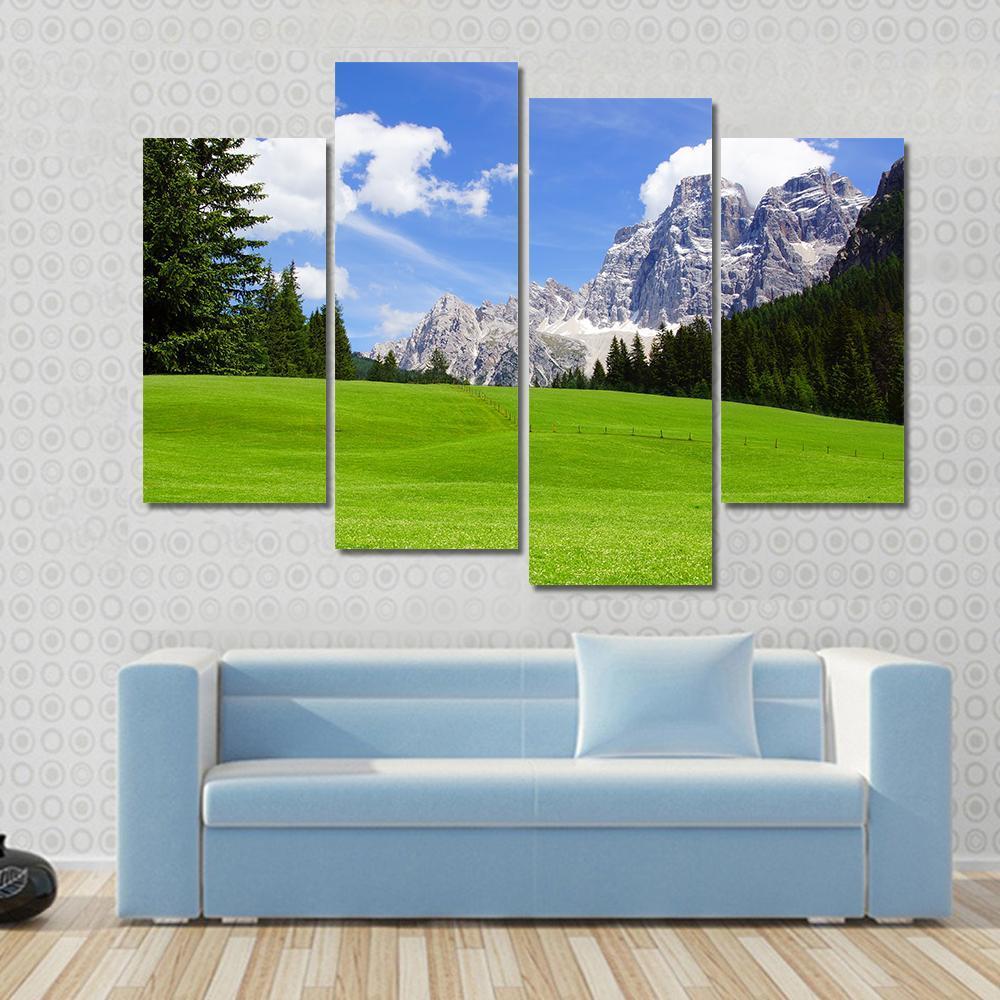 Dolomites Landscape Italy Canvas Wall Art-4 Pop-Gallery Wrap-50" x 32"-Tiaracle