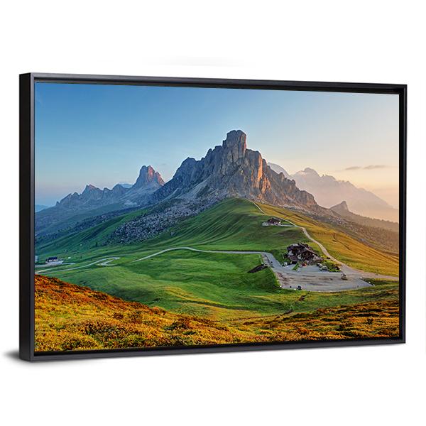 Dolomites Landscape Canvas Wall Art-3 Horizontal-Gallery Wrap-25" x 16"-Tiaracle