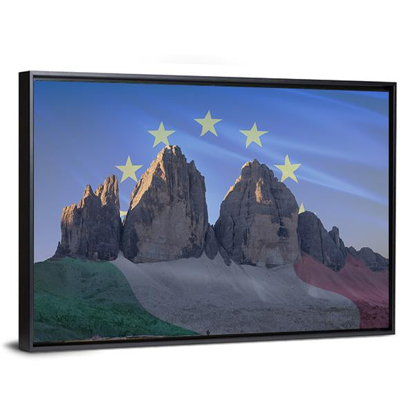 Dolomiti Flags Series Canvas Wall Art-3 Horizontal-Gallery Wrap-25" x 16"-Tiaracle